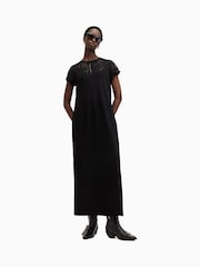 AllSaints Black Anna Snk Maxi Dress - Image 5 of 8