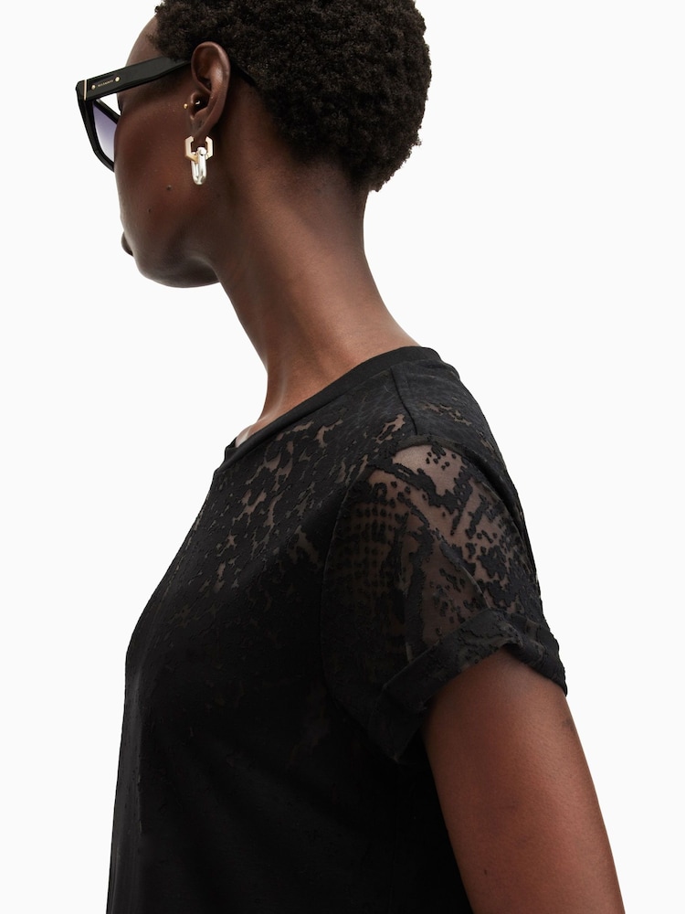 AllSaints Black Anna Snk Maxi Dress - Image 6 of 8