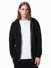 AllSaints Black Raven Zip Hoodie - Image 1 of 7