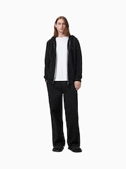 AllSaints Black Raven Zip Hoodie - Image 3 of 7