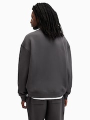 AllSaints Black 100% Organic Cotton Haven Crew Jumper - Image 5 of 6