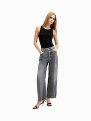 AllSaints Grey Jett Barrel Jeans - Image 3 of 7