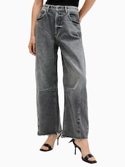 AllSaints Grey Jett Barrel Jeans - Image 5 of 7