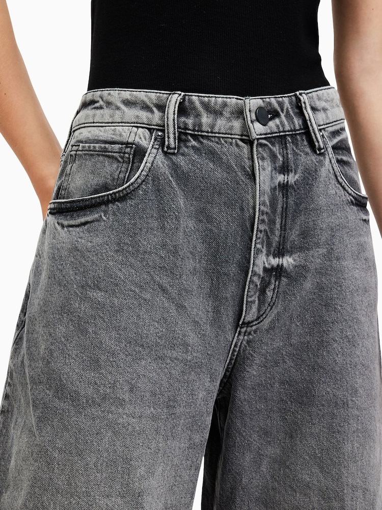 AllSaints Grey Jett Barrel Jeans - Image 6 of 7