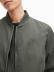 AllSaints Green Bassett Bomber Jacket - Image 2 of 8