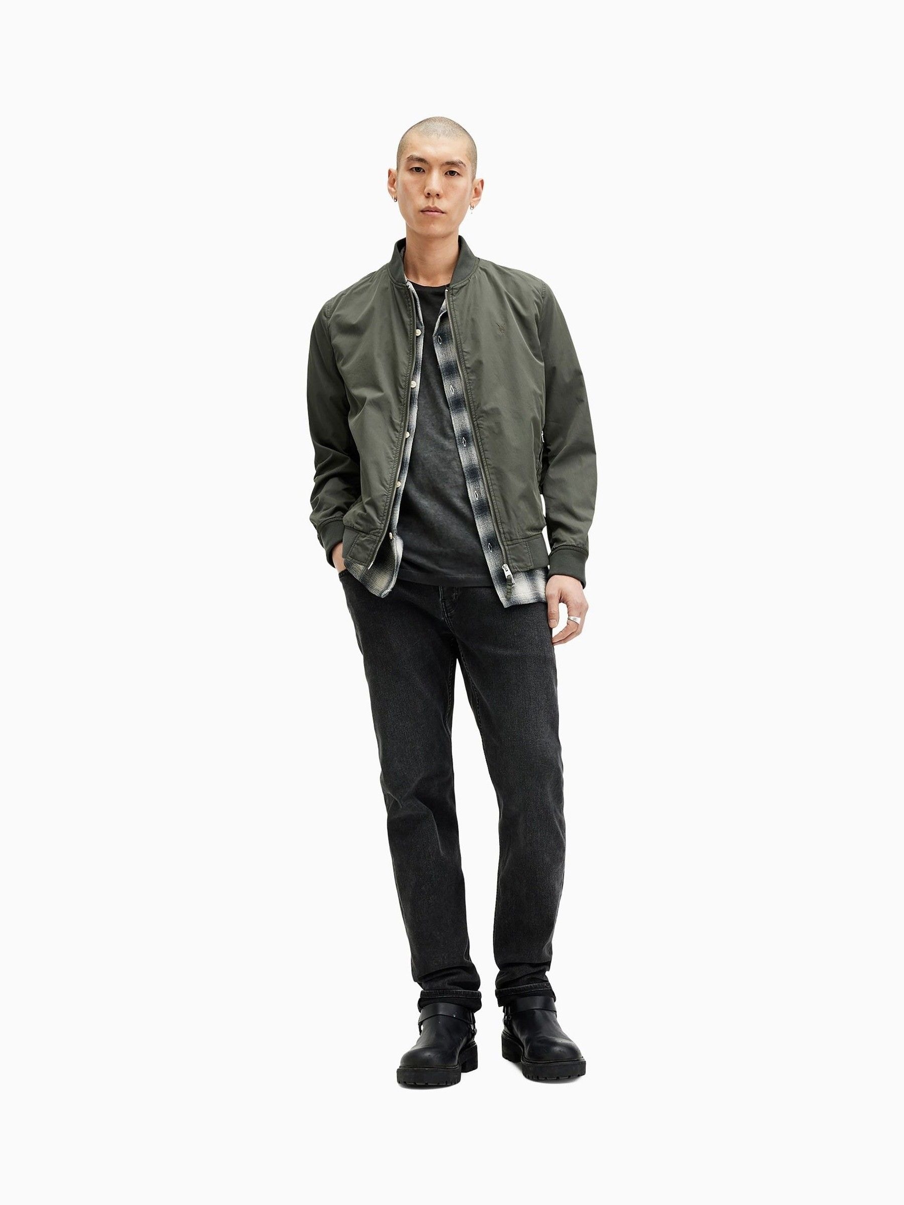 silent 目黒蓮着用　allsaints bassett bomber Buy AllSaints Green Bassett Bomber Jacket from Next USA