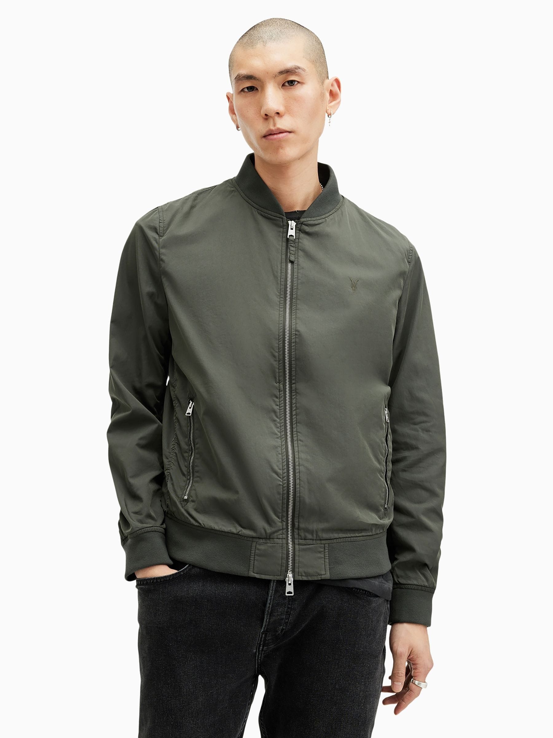 silent 目黒蓮着用　allsaints bassett bomber Buy AllSaints Green Bassett Bomber Jacket from Next USA