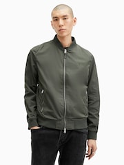 AllSaints Green Bassett Bomber Jacket - Image 4 of 8