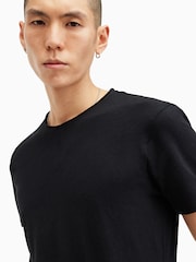 AllSaints Black 100% Cotton Figure Shortsleeve Crew T-Shirt - Image 2 of 8