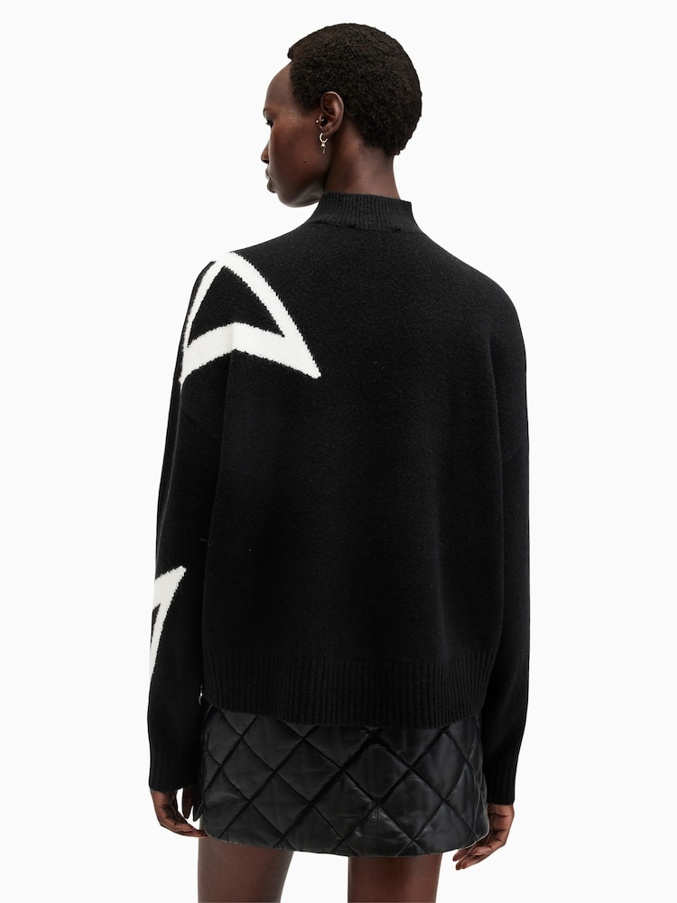 AllSaints White A Star Jumper - Image 2 of 7
