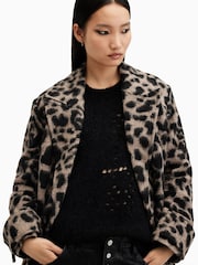 AllSaints Brown Mabel Leppo Coat - Image 2 of 6