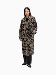 AllSaints Brown Mabel Leppo Coat - Image 4 of 6
