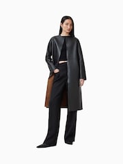 AllSaints Black Selby Suede Mac - Image 1 of 9