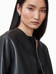 AllSaints Black Selby Suede Mac - Image 3 of 9