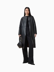 AllSaints Black Selby Suede Mac - Image 4 of 9
