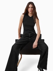 AllSaints Black Imogen Tank Top - Image 1 of 8