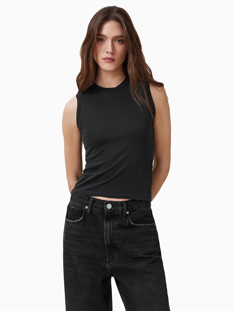 AllSaints Black Imogen Tank Top - Image 2 of 8