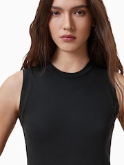 AllSaints Black Imogen Tank Top - Image 4 of 8