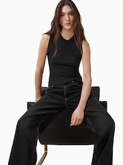 AllSaints Black Imogen Tank Top - Image 5 of 8