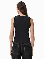 AllSaints Black Imogen Tank Top - Image 7 of 8