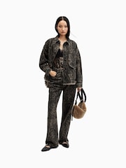 AllSaints Brown Hettie Denim Shacket - Image 3 of 7