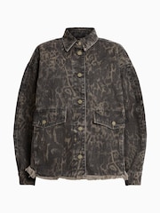 AllSaints Brown Hettie Denim Shacket - Image 7 of 7