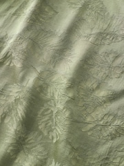 Khaki Green Satin Jacquard Midi Sarong Skirt - Image 7 of 8