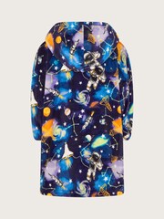 Monsoon Blue Fleece Space Print Blanket Hoodie - Image 2 of 2