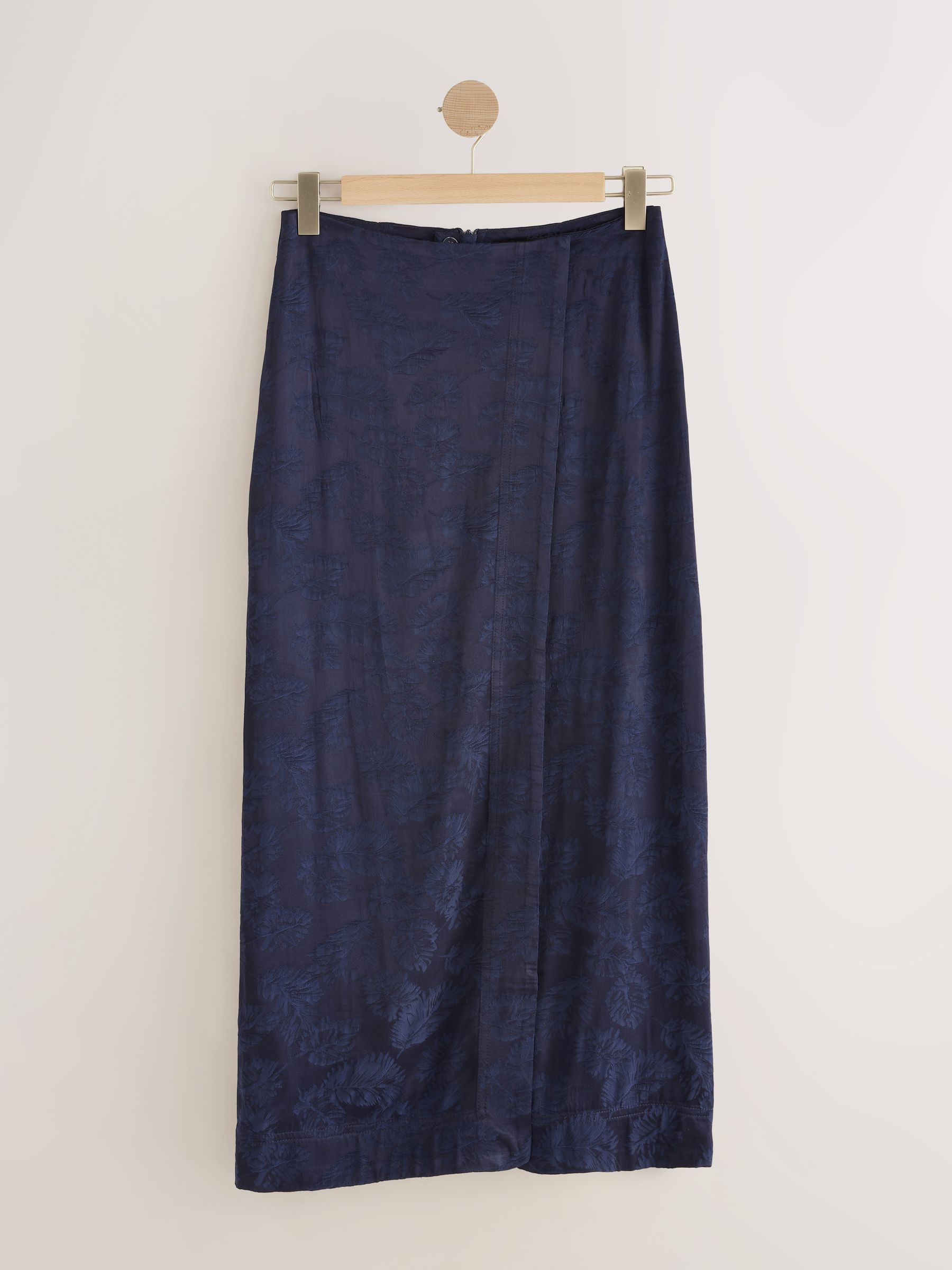 Buy Navy Satin Jacquard Midi Sarong Skirt from Next USA