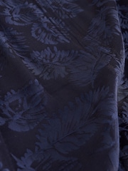 Navy Satin Jacquard Midi Sarong Skirt - Image 7 of 8