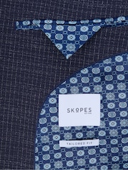 Skopes Blue Tailored Fit Hepworth Check Suit Jacket - Image 7 of 7
