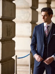 Skopes Blue Tailored Fit Hepworth Check Suit Trousers - Image 2 of 6