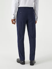 Skopes Blue Tailored Fit Hepworth Check Suit Trousers - Image 3 of 6