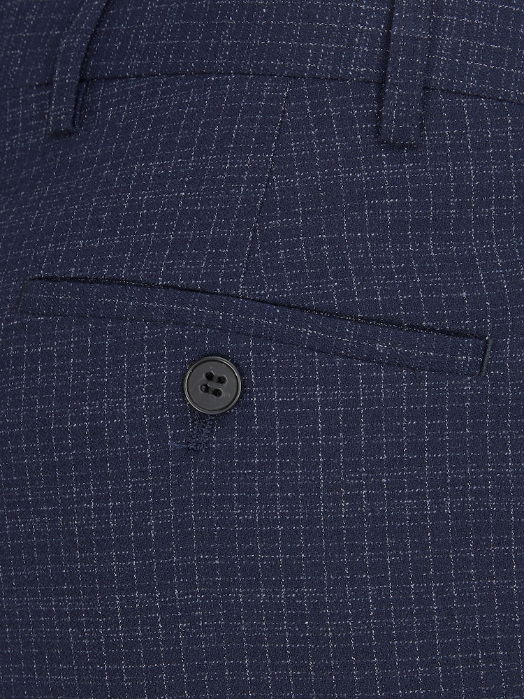 Skopes Blue Tailored Fit Hepworth Check Suit Trousers - Image 6 of 6 Skopes Blue Tailored Fit Hepworth Check Suit Trousers - Image 6 of 6