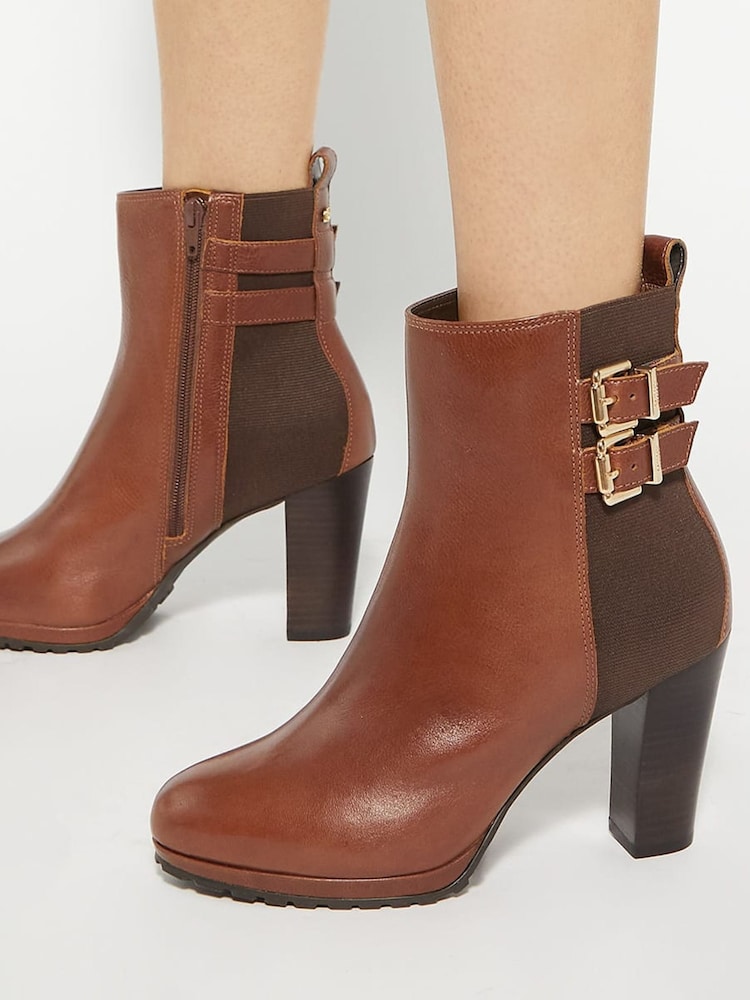 rjava - Dune London Oreanix Double Buckle Block čevlji z visoko peto zaponko - Slika 1 iz 5 rjava - Dune London Oreanix Double Buckle Block čevlji z visoko peto zaponko - Slika 1 iz 5