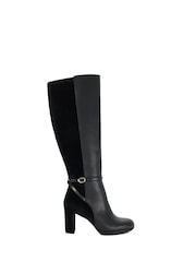 Dune London Black Tariah Block Platform Knee High Boots - Image 2 of 6