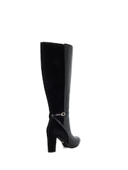 Dune London Black Tariah Block Platform Knee High Boots - Image 4 of 6