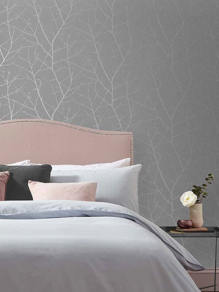Graham & Brown Deep Grey Boreas A4 Wallpaper Sample - Image 1 of 3