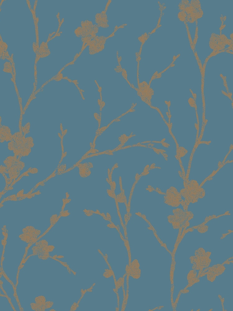 Graham & Brown Teal Meiying A4 Wallpaper Sample - Image 2 of 3