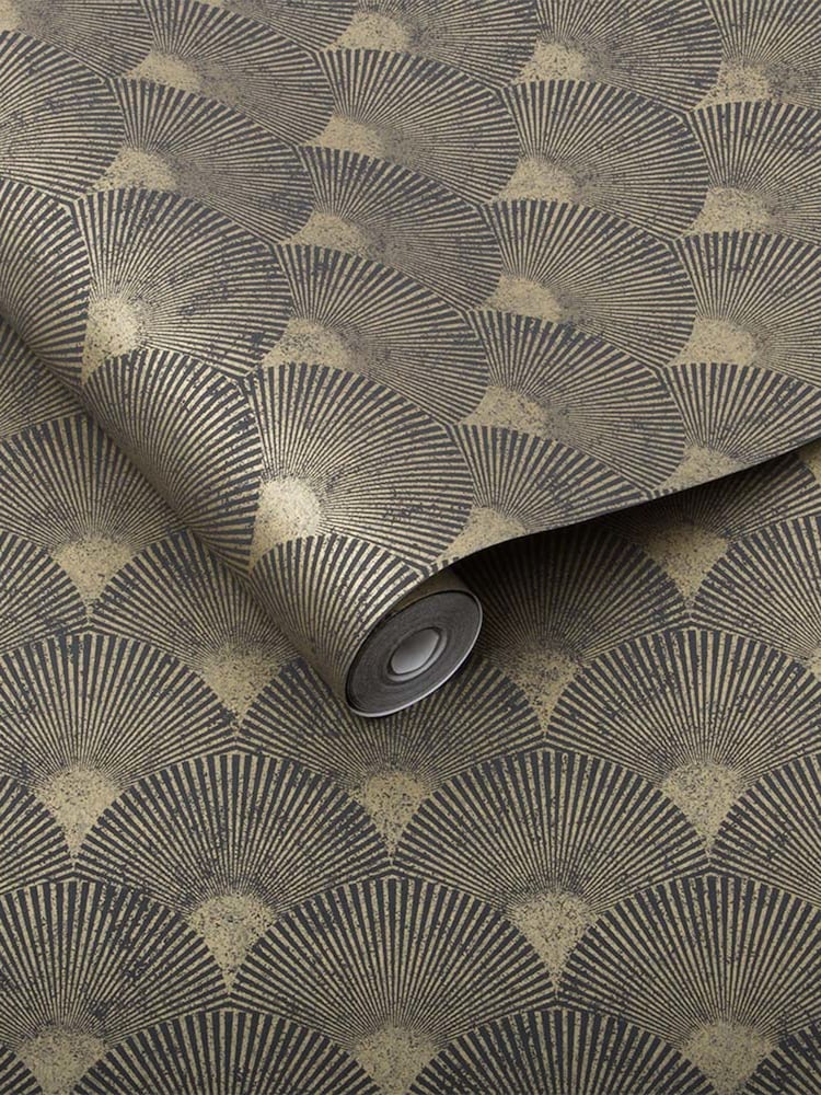 Graham & Brown Black or Gold Fan A4 Wallpaper Sample - Image 3 of 3