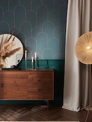 Graham & Brown Green or Gold Lancet A4 Wallpaper Sample - Image 1 of 4