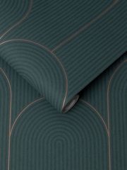 Graham & Brown Green or Gold Lancet A4 Wallpaper Sample - Image 3 of 4