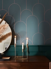 Graham & Brown Green or Gold Lancet A4 Wallpaper Sample - Image 4 of 4