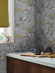 Graham & Brown Grey Florentia Emerald A4 Wallpaper Sample - Image 1 of 3
