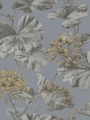 Graham & Brown Grey Florentia Emerald A4 Wallpaper Sample - Image 2 of 3