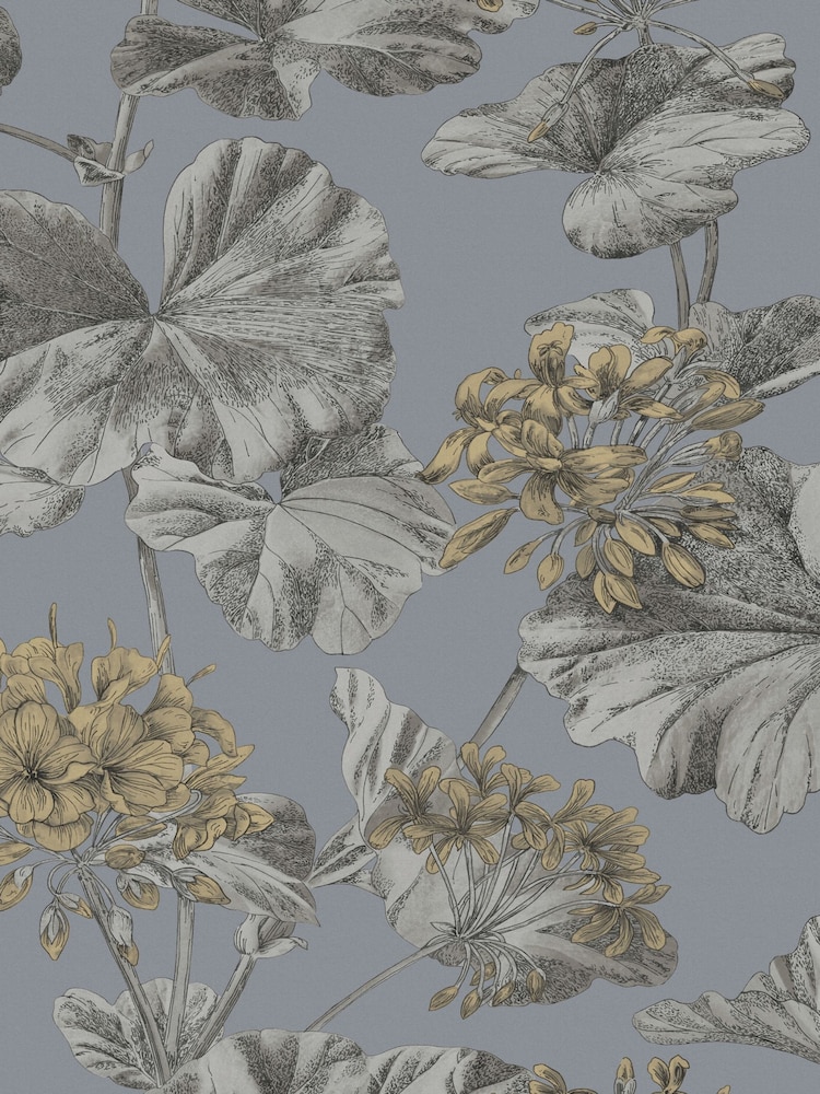 Graham & Brown Grey Florentia Emerald A4 Wallpaper Sample - Image 2 of 3