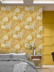 Graham & Brown Mustard Fable A4 Wallpaper Sample - Image 1 of 3