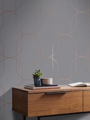 Graham & Brown Grey or Rose Gold Palais A4 Wallpaper Sample - Image 1 of 3