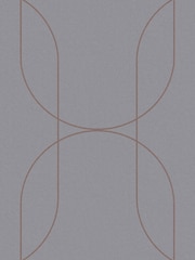 Graham & Brown Grey or Rose Gold Palais A4 Wallpaper Sample - Image 2 of 3