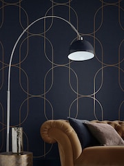 Graham & Brown Navy or Copper Palais A4 Wallpaper Sample - Image 1 of 3